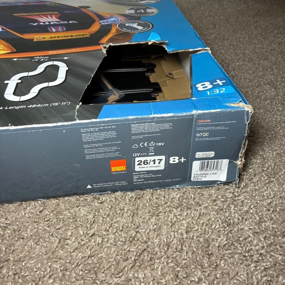 Scalextric Touring Car Battle Slot Car Set 1:32 BMW 1 Series Honda Civic Racing